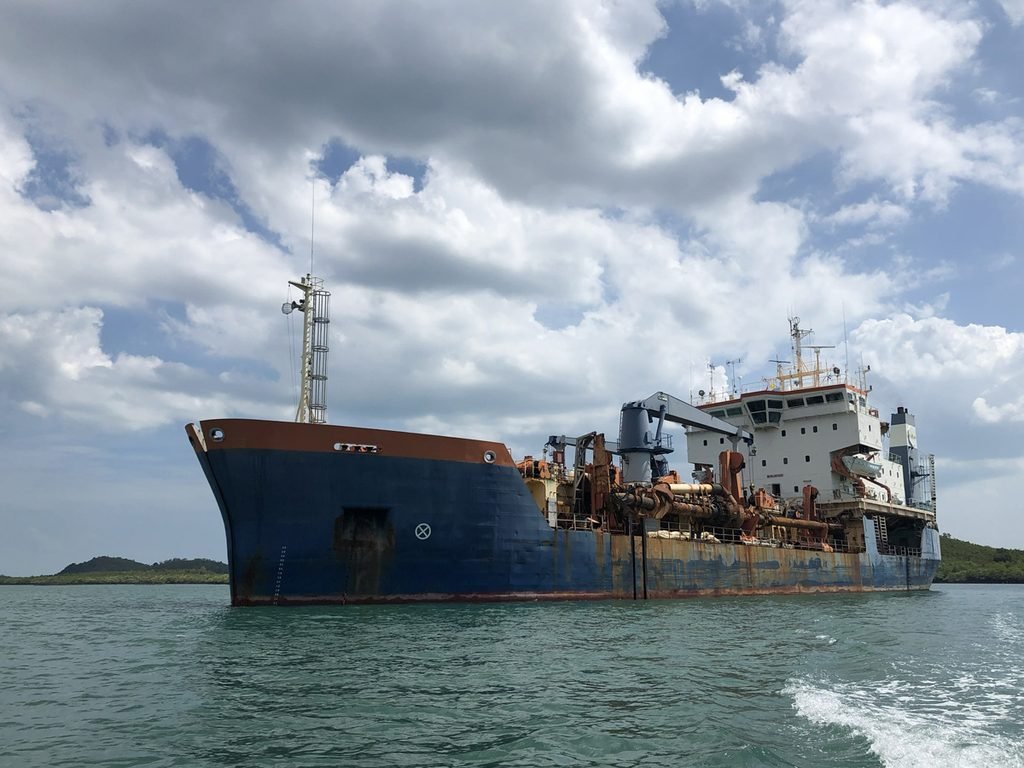 Maritime support vessel operating in Batam waters, Indonesia